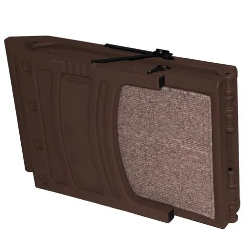 Free-standing Extra Wide Carpeted Pet Ramp in Chocolate