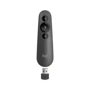 Logitech R500s Wireless Bluetooth Presentation Remote with Built in Red Laser Pointer and 20m Max Transmission Range for PC and Laptop Computers (Graphite)
